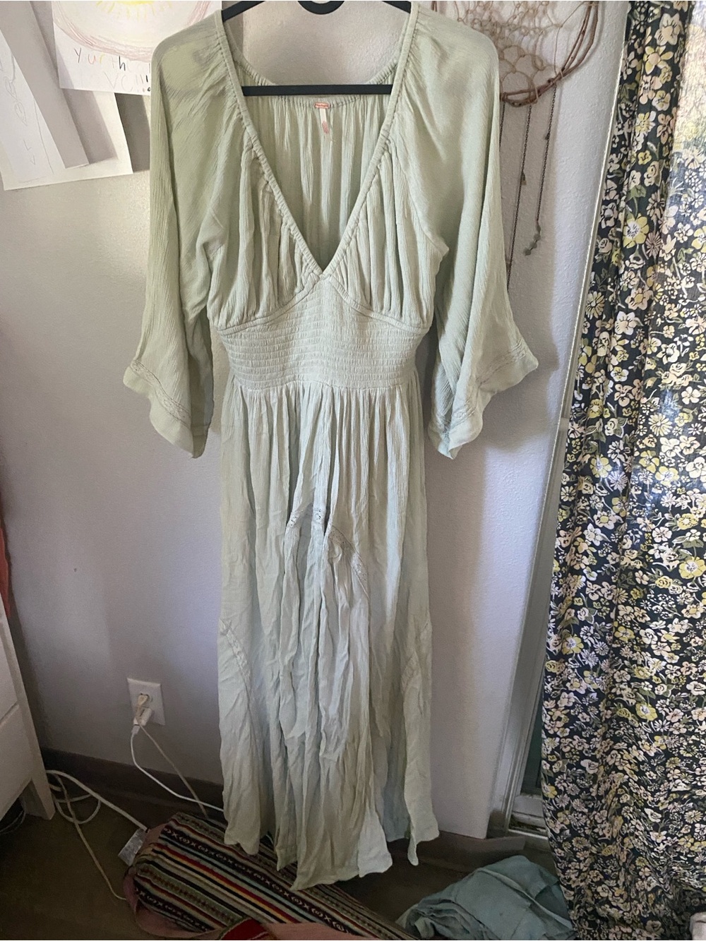 Light sage/mint green free people Dixie dress